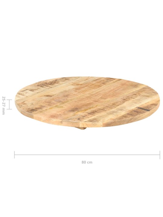 Galda virsma, 25-27 mm, 80 cm, apaļa, mango masīvkoks