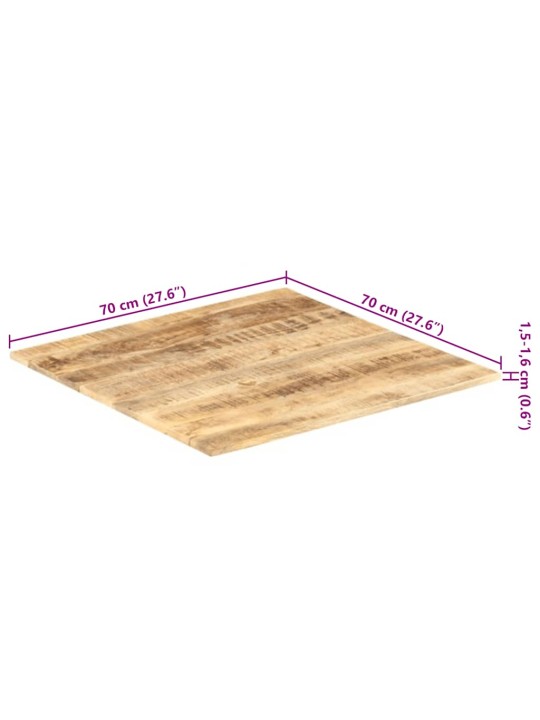 Galda virsma, 15-16 mm, 70x70 cm, mango masīvkoks