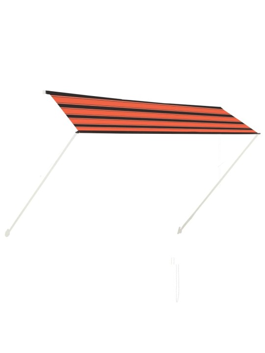 Markīze, oranža ar brūnu, 300x150 cm, izvelkama