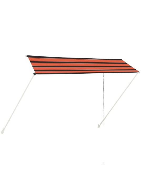 Markīze, oranža ar brūnu, 350x150 cm, izvelkama