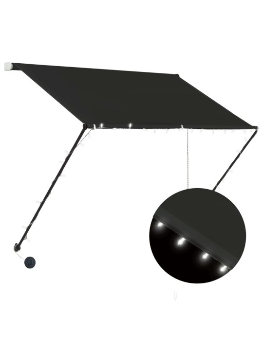 Izvelkama markīze ar led, 150x150 cm, antracītpelēka