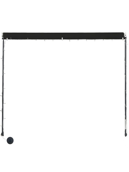 Izvelkama markīze ar led, 300x150 cm, antracītpelēka