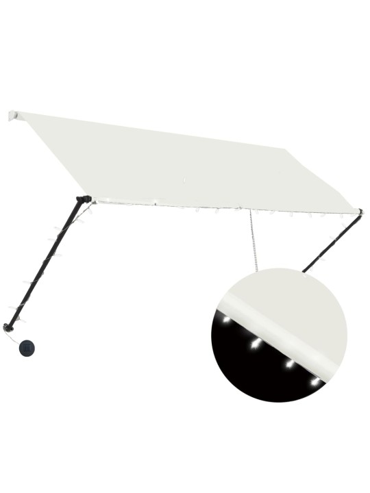 Izvelkama markīze ar led, 250x150 cm, krēmkrāsas