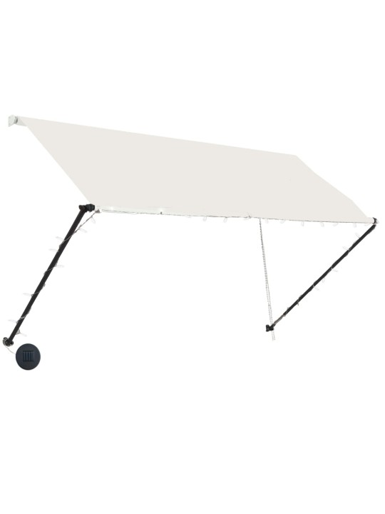 Izvelkama markīze ar led, 250x150 cm, krēmkrāsas