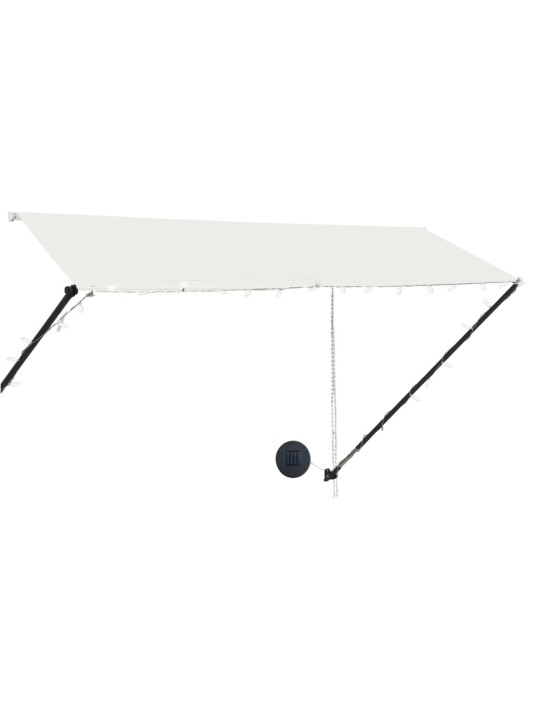 Izvelkama markīze ar led, 300x150 cm, krēmkrāsas