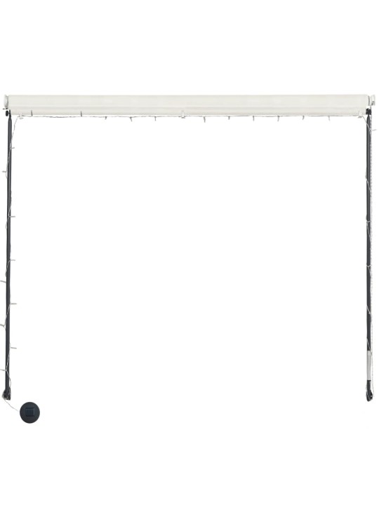 Izvelkama markīze ar led, 300x150 cm, krēmkrāsas