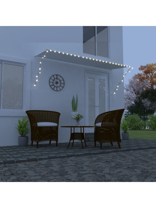 Izvelkama markīze ar led, 300x150 cm, krēmkrāsas