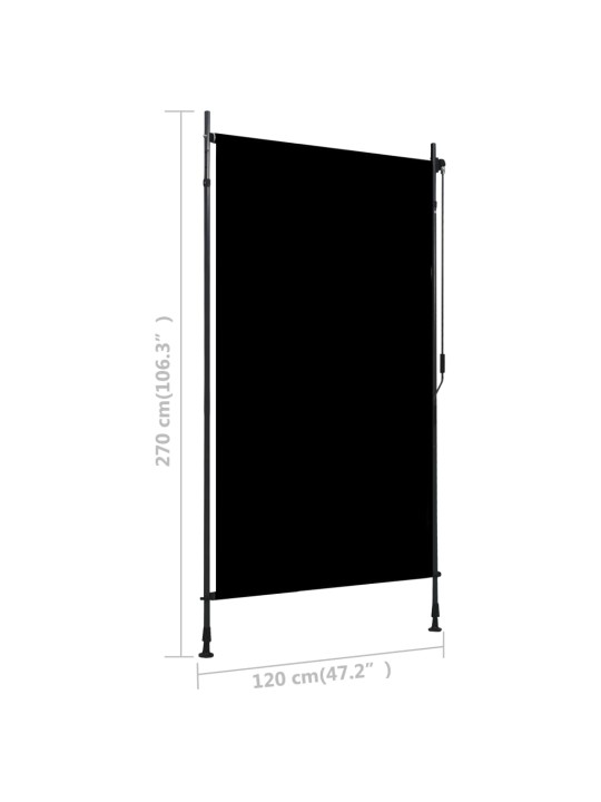 Āra ruļļu žalūzija, 120x270 cm, antracītpelēka