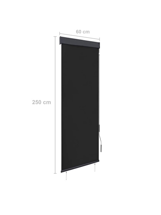 Āra ruļļu žalūzija, 60x250 cm, antracītpelēka