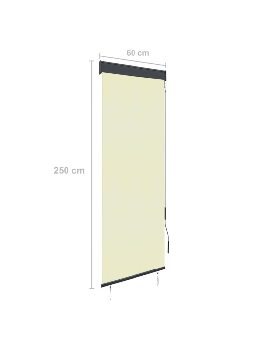 Āra ruļļu žalūzija, 60x250 cm, krēmkrāsas