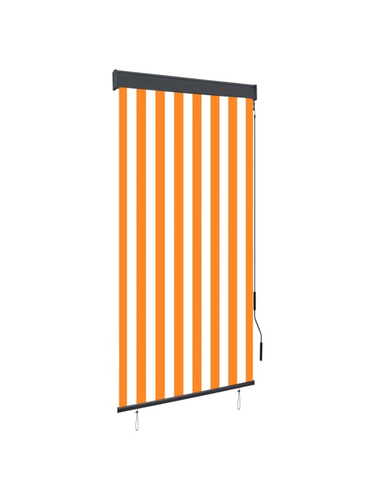 Āra ruļļu žalūzija, 80x250 cm, balta un oranža