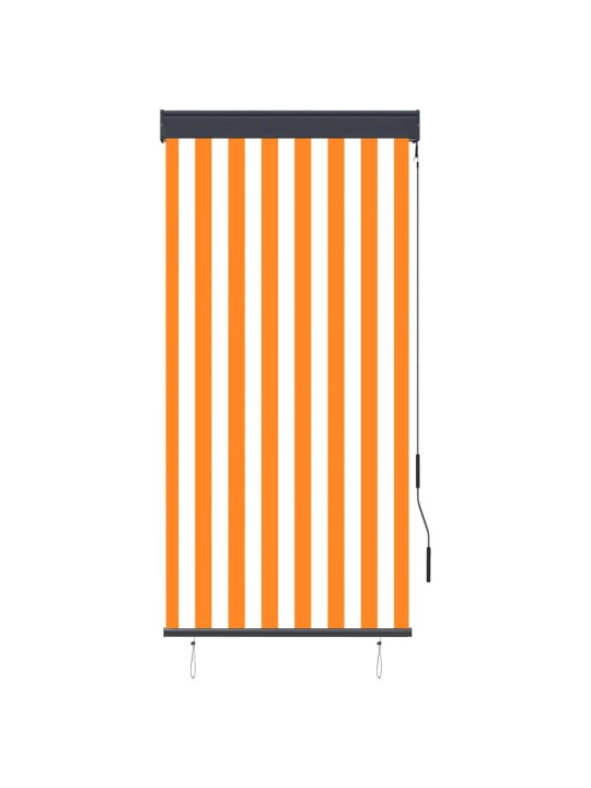 Āra ruļļu žalūzija, 80x250 cm, balta un oranža