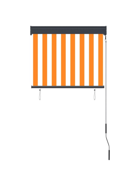 Āra ruļļu žalūzija, 80x250 cm, balta un oranža
