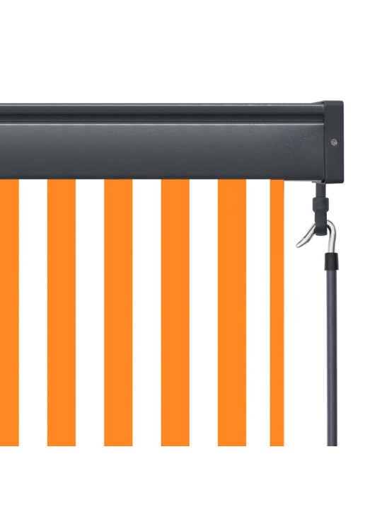 Āra ruļļu žalūzija, 80x250 cm, balta un oranža