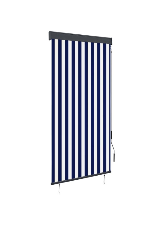 Āra ruļļu žalūzija, 100x250 cm, zila un balta