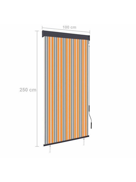 Āra ruļļu žalūzija, 100x250 cm, dzeltena un zila