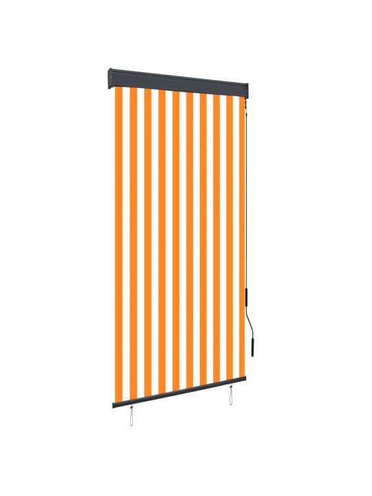 Āra ruļļu žalūzija, 100x250 cm, balta un oranža