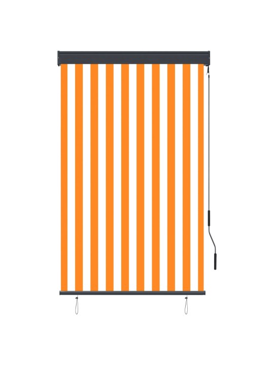 Āra ruļļu žalūzija, 100x250 cm, balta un oranža