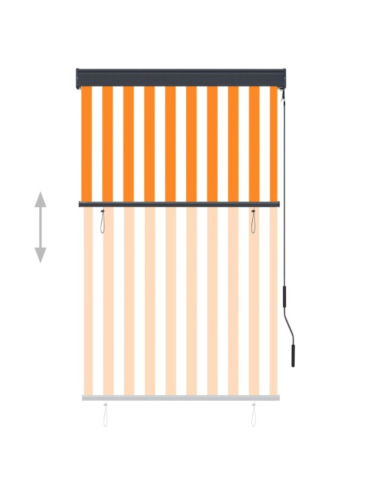 Āra ruļļu žalūzija, 100x250 cm, balta un oranža
