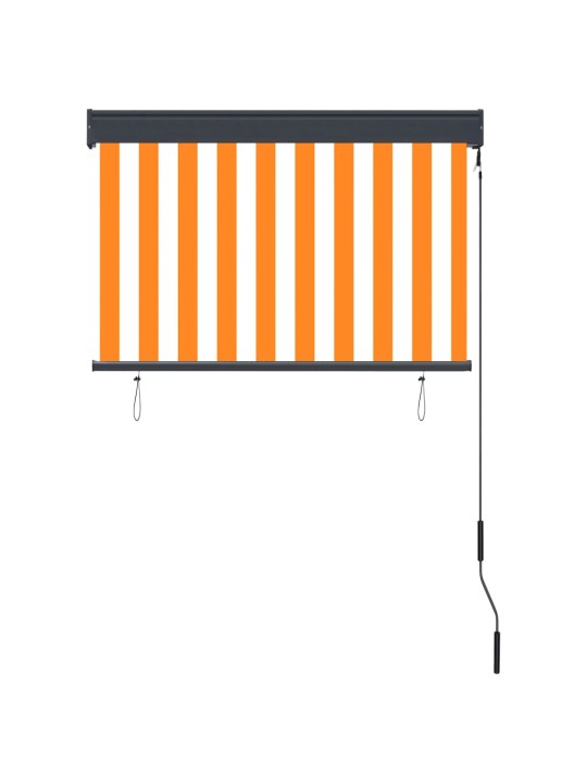 Āra ruļļu žalūzija, 100x250 cm, balta un oranža