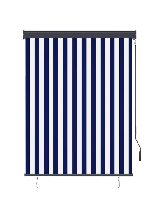Āra ruļļu žalūzija, 120x250 cm, zila un balta