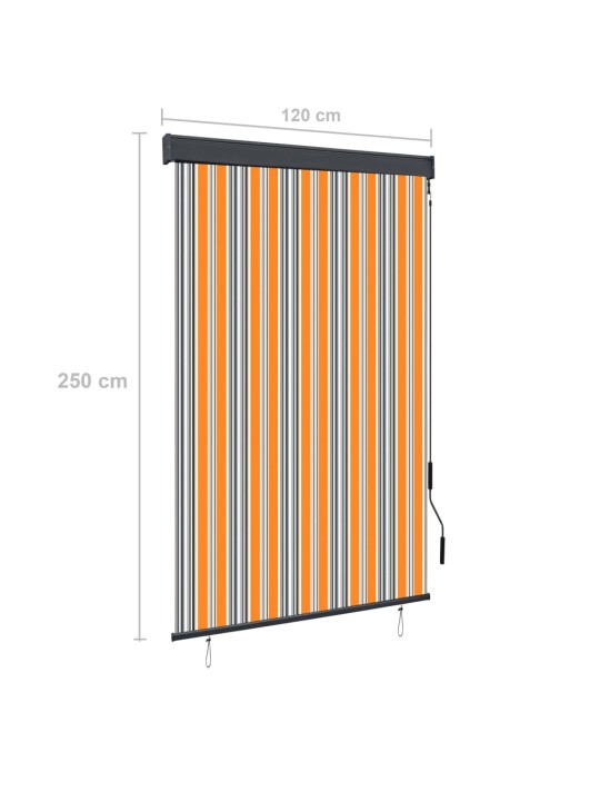 Āra ruļļu žalūzija, 120x250 cm, dzeltena un zila