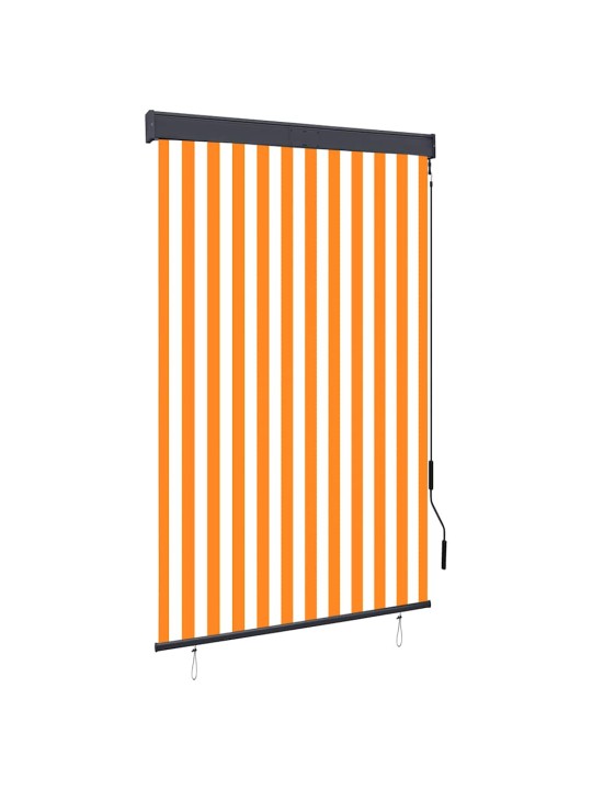 Āra ruļļu žalūzija, 120x250 cm, balta un oranža
