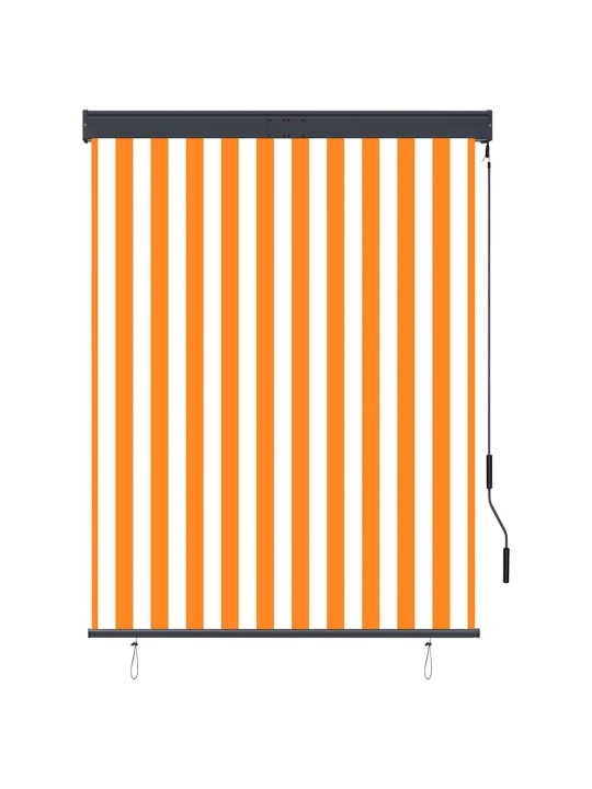 Āra ruļļu žalūzija, 120x250 cm, balta un oranža