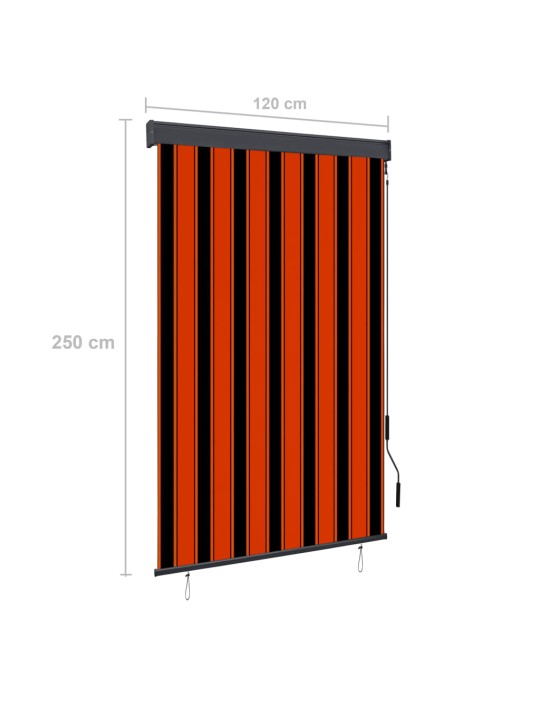 Āra ruļļu žalūzija, 120x250 cm, brūna un oranža