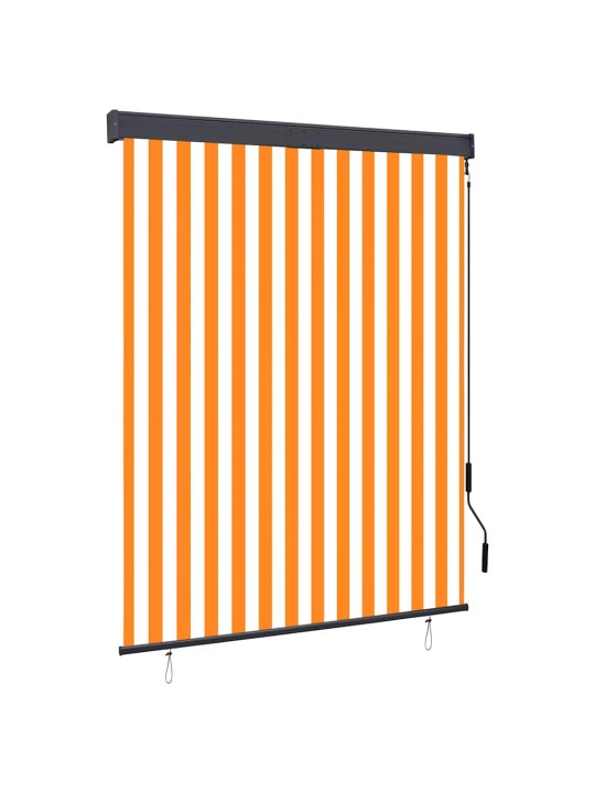 Āra ruļļu žalūzija, 140x250 cm, balta un oranža