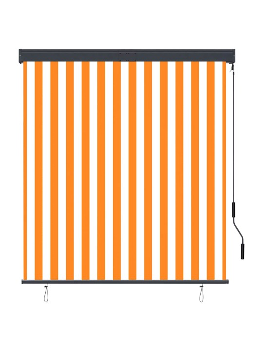 Āra ruļļu žalūzija, 140x250 cm, balta un oranža