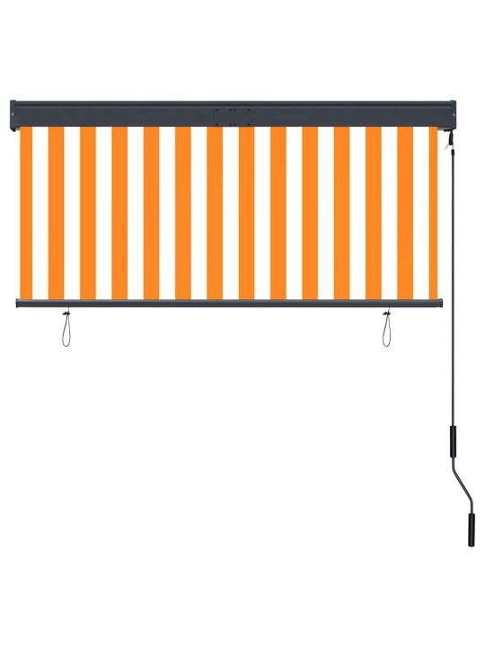 Āra ruļļu žalūzija, 140x250 cm, balta un oranža