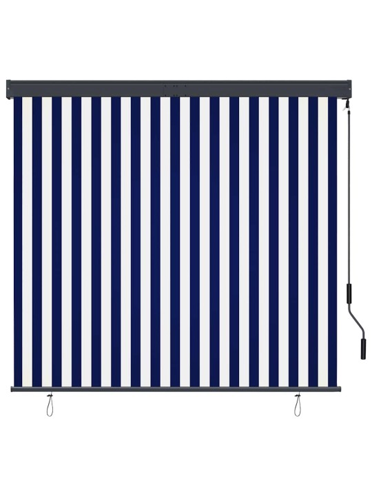 Āra ruļļu žalūzija, 160x250 cm, zila un balta