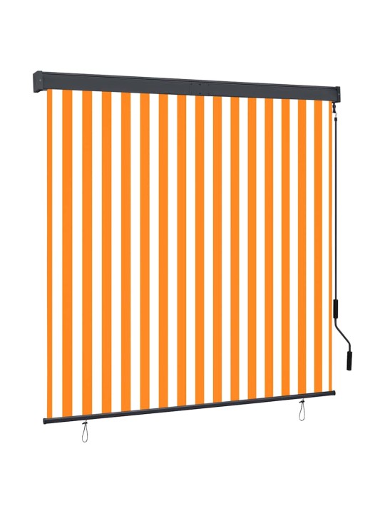 Āra ruļļu žalūzija, 160x250 cm, balta un oranža