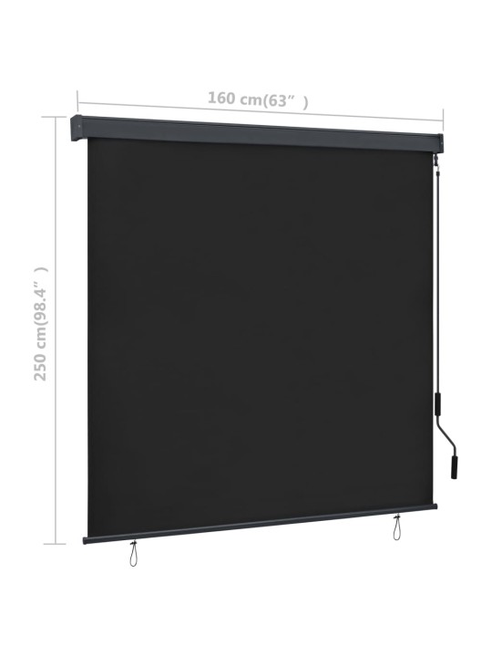 Āra ruļļu žalūzija, 160x250 cm, antracītpelēka