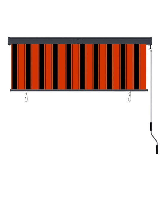 Āra ruļļu žalūzija, 160x250 cm, brūna un oranža