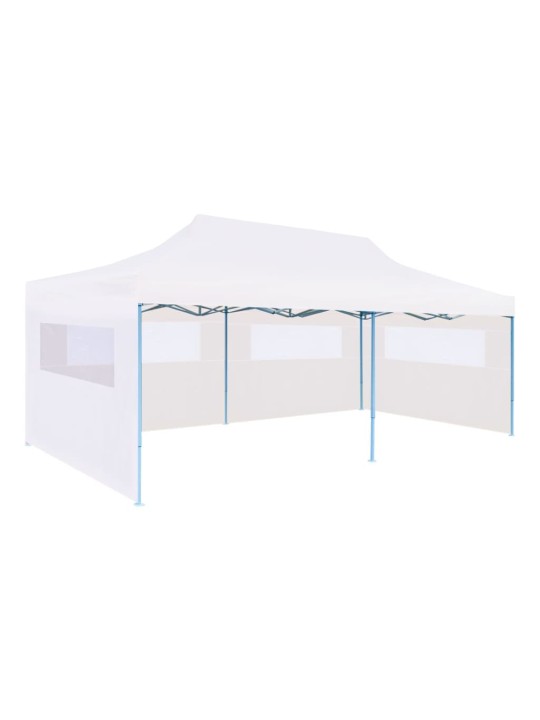 Saliekama nojume ar sānu sienām, balta, 3x6 m, tērauds