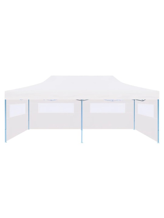Saliekama nojume ar sānu sienām, balta, 3x6 m, tērauds