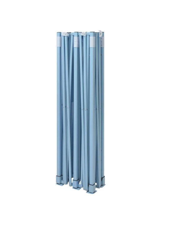 Saliekama nojume ar 4 sienām, zila, 3x6 m, tērauds