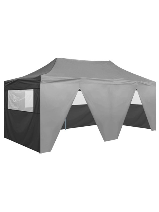 Saliekama nojume ar 4 sienām, pelēka, 3x6 m, tērauds