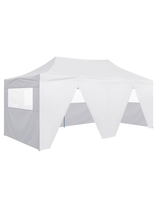 Saliekama nojume ar 4 sienām, balta, 3x6 m, tērauds