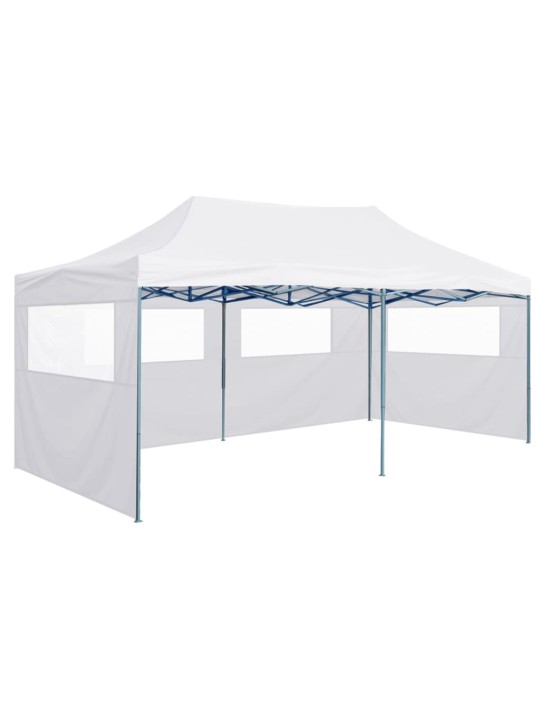 Saliekama nojume ar 4 sienām, balta, 3x6 m, tērauds