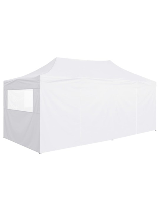 Saliekama nojume ar 4 sienām, balta, 3x6 m, tērauds