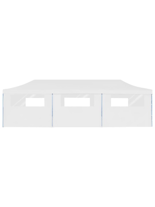 Saliekama nojume ar 8 sānu sienām, 3x9 m, balta