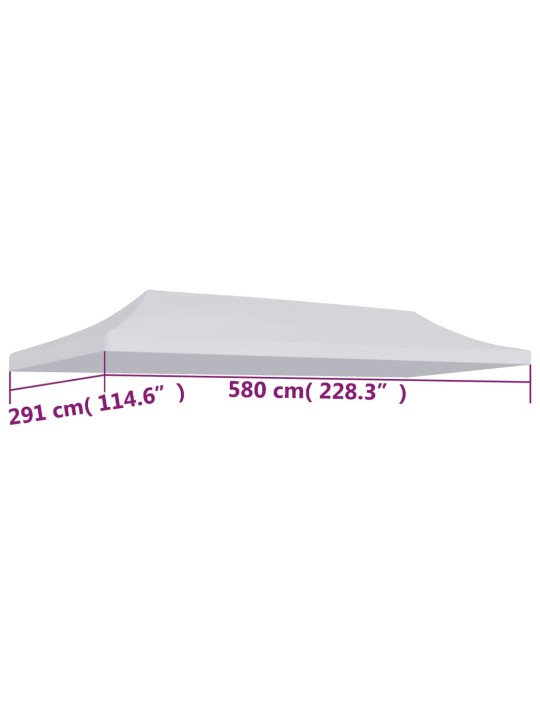 Dārza nojumes jumts, 3x6 m, balts