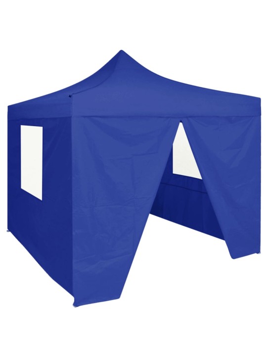 Saliekama nojume ar 4 sienām, zila, 2x2 m, tērauds