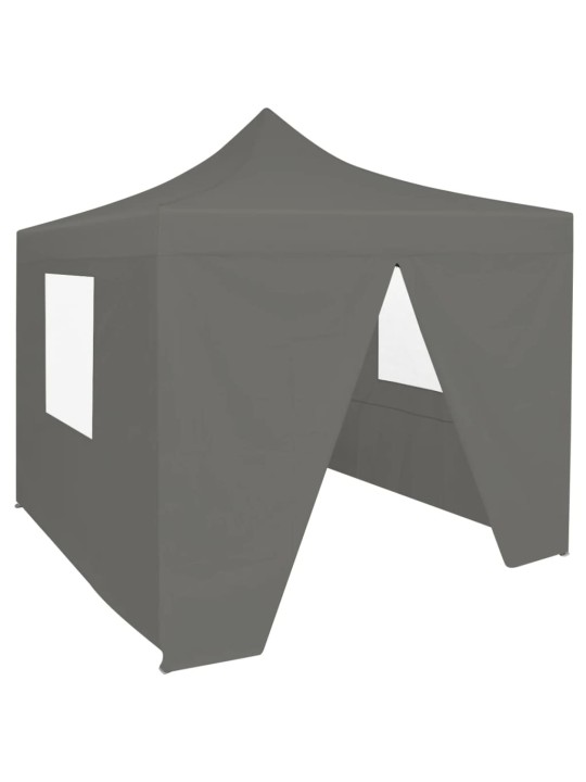 Saliekama nojume ar 4 sienām, pelēka, 2x2 m, tērauds