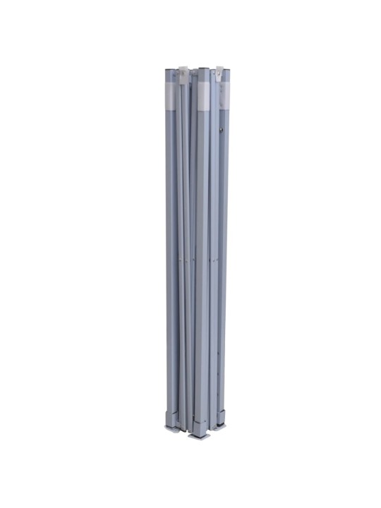 Saliekama nojume ar 4 sienām, pelēka, 2x2 m, tērauds