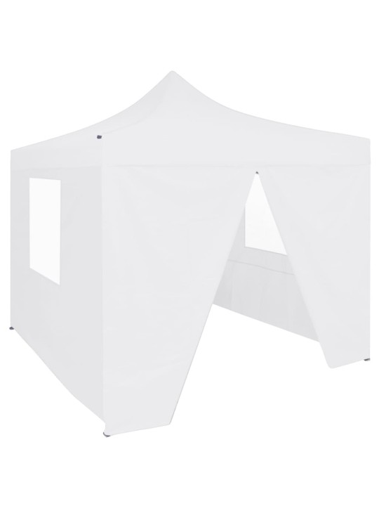 Saliekama nojume ar 4 sienām, balta, 2x2 m, tērauds