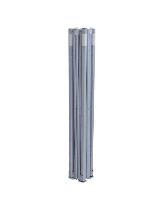 Saliekama nojume ar 4 sienām, balta, 2x2 m, tērauds